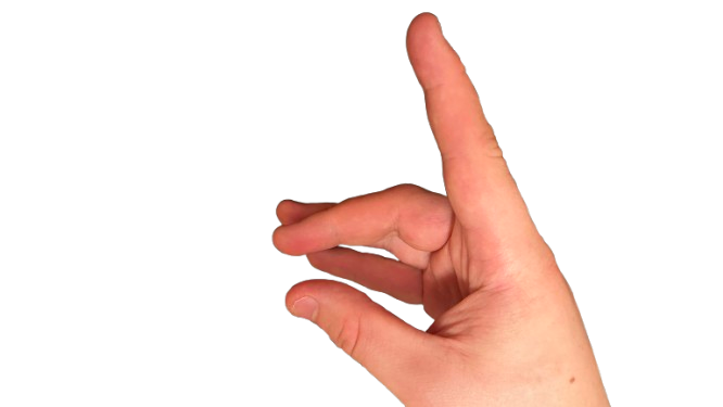 Thumb to Middle Finger Gesture